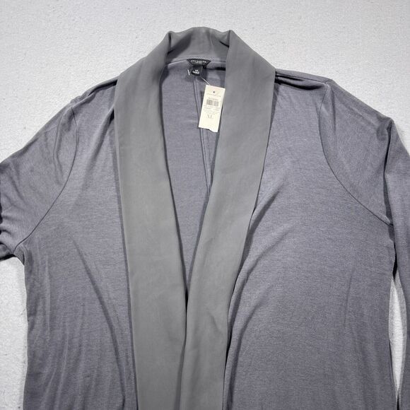 Ann Taylor LOFT Cardigan Sweater Women's XL Open Front Gray Modal Wool‎ NWT - Picture 2 of 9